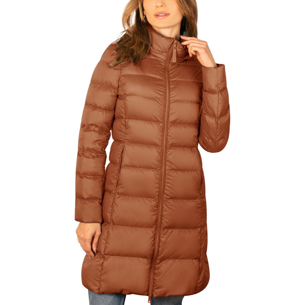 Chamarra larga capitonada para mujer con capucha desmontable Greenlander - Greenlander