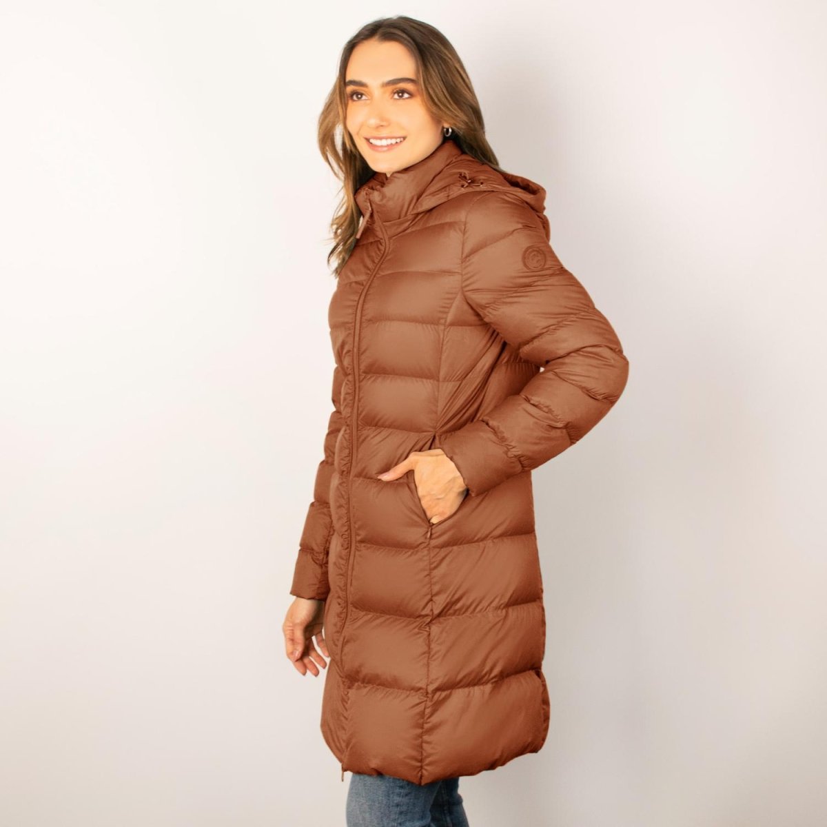 Chamarra larga capitonada para mujer con capucha desmontable Greenlander - Greenlander