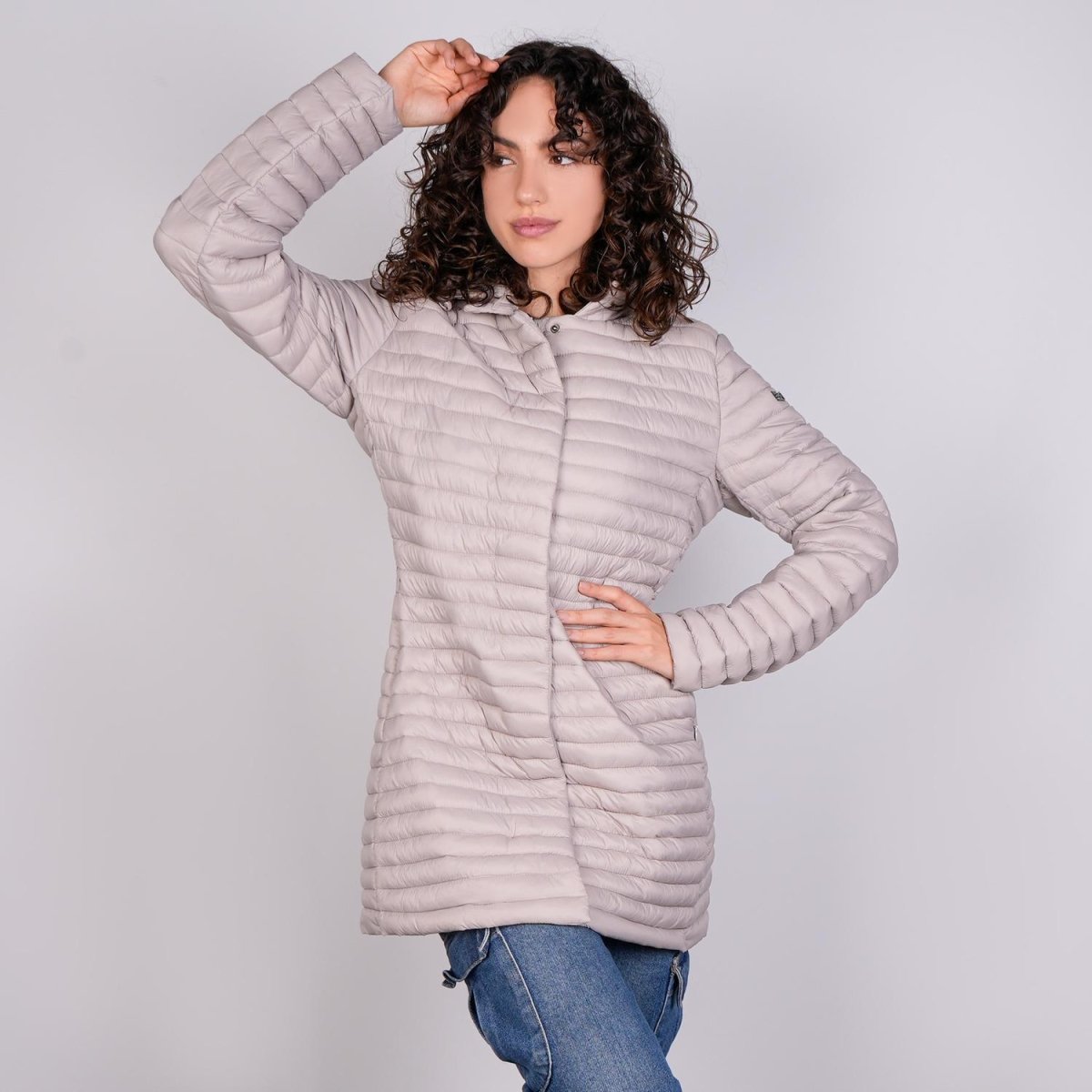 Chamarra larga capitonada para mujer con capucha desmontable Greenlander - Greenlander