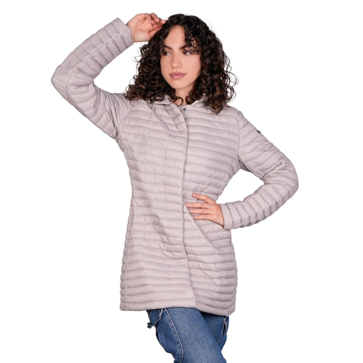 Chamarra larga capitonada para mujer con capucha desmontable Greenlander - Greenlander