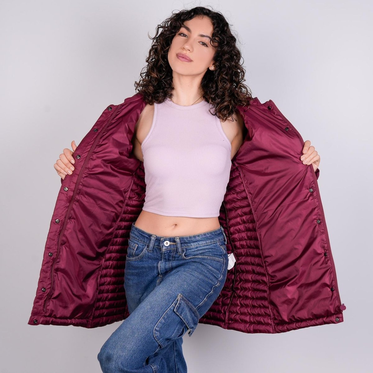Chamarra larga capitonada para mujer con capucha desmontable Greenlander - Greenlander