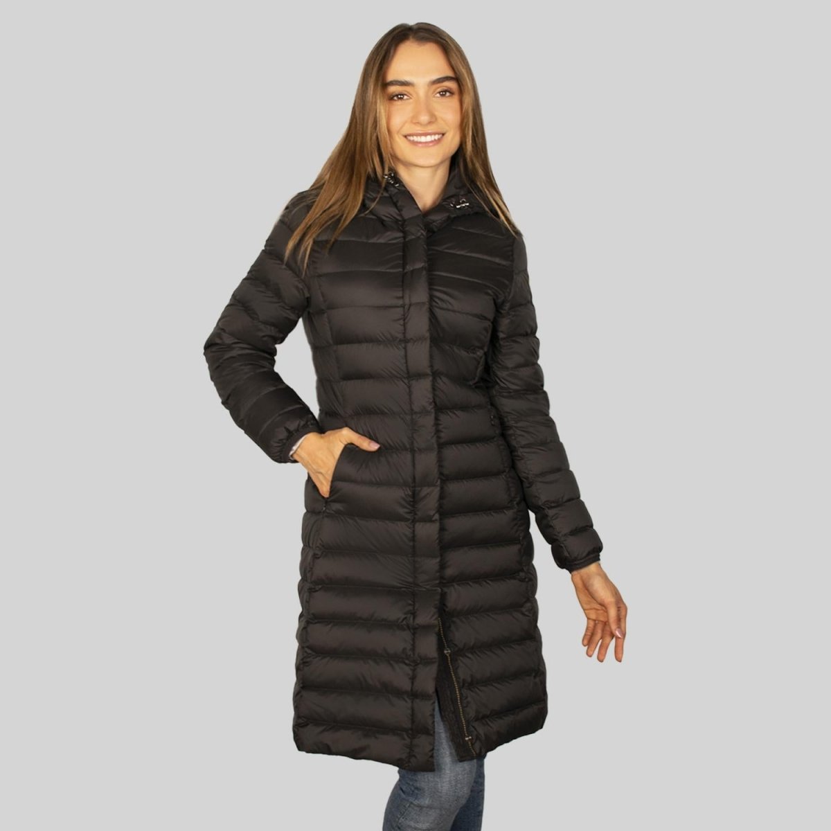 Chamarra larga capitonada para mujer con capucha Greenlander - Greenlander