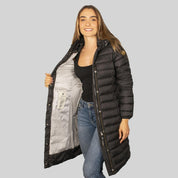 Chamarra larga capitonada para mujer con capucha Greenlander - Greenlander