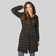 Chamarra larga capitonada para mujer con capucha Greenlander - Greenlander