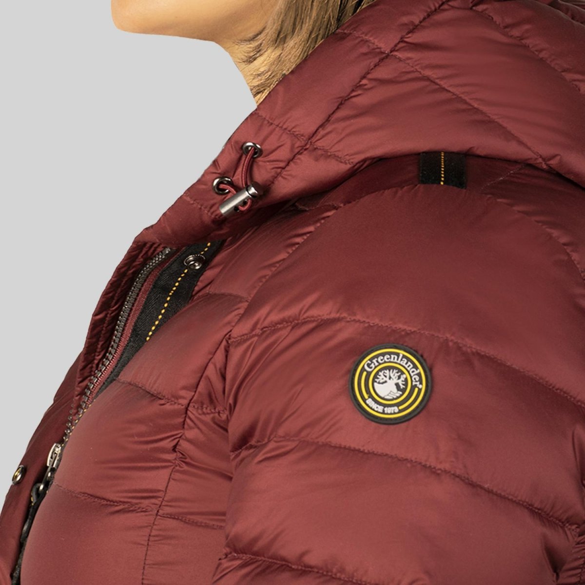 Chamarra larga capitonada para mujer con capucha Greenlander - Greenlander