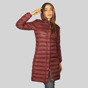 Chamarra larga capitonada para mujer con capucha Greenlander - Greenlander