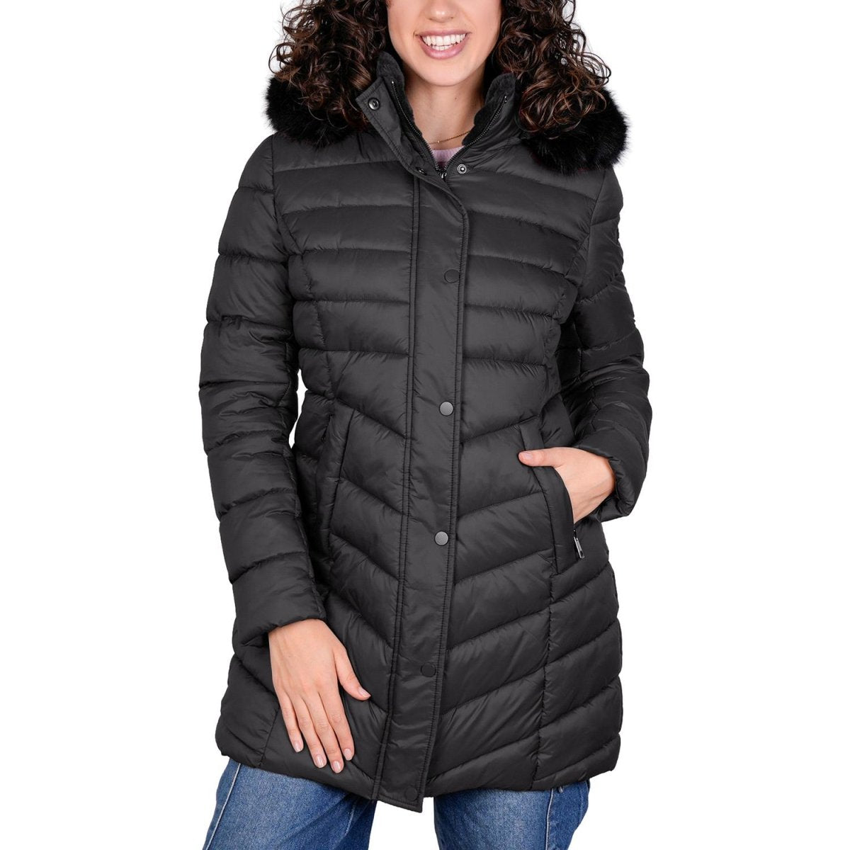 Chamarra larga capitonada para mujer con capucha Greenlander - Greenlander