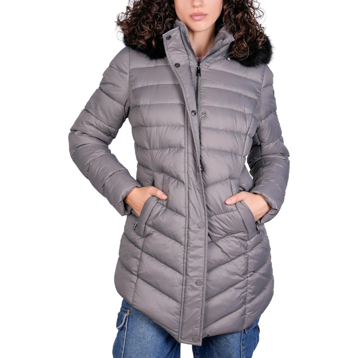 Chamarra larga capitonada para mujer con capucha Greenlander - Greenlander