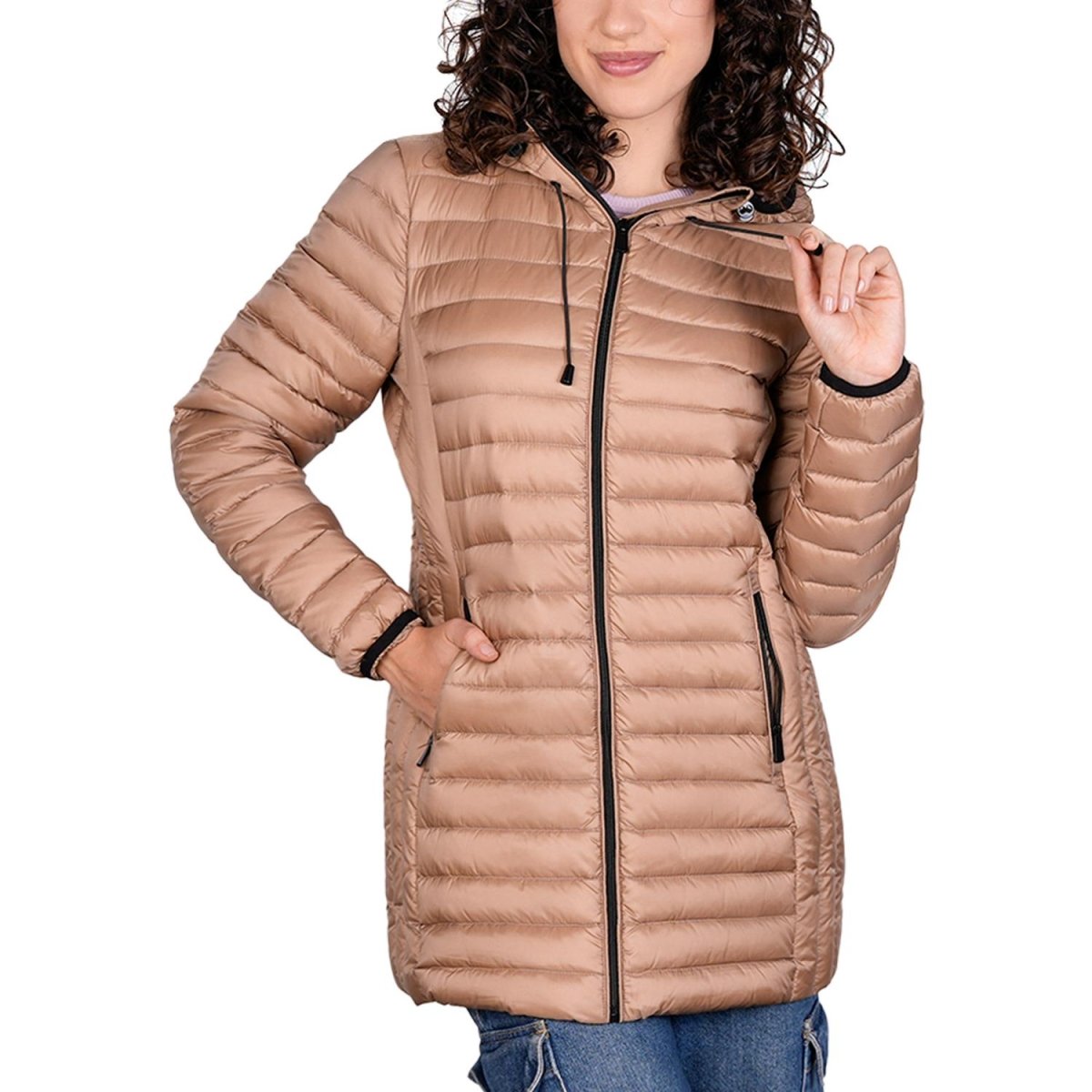 Chamarra larga capitonada para mujer con capucha Greenlander - Greenlander