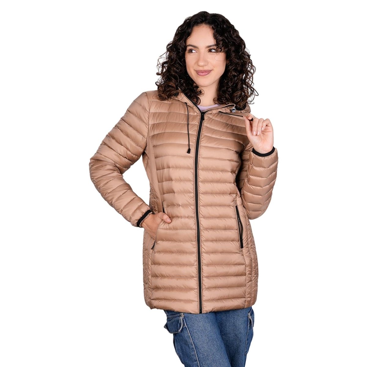 Chamarra larga capitonada para mujer con capucha Greenlander - Greenlander