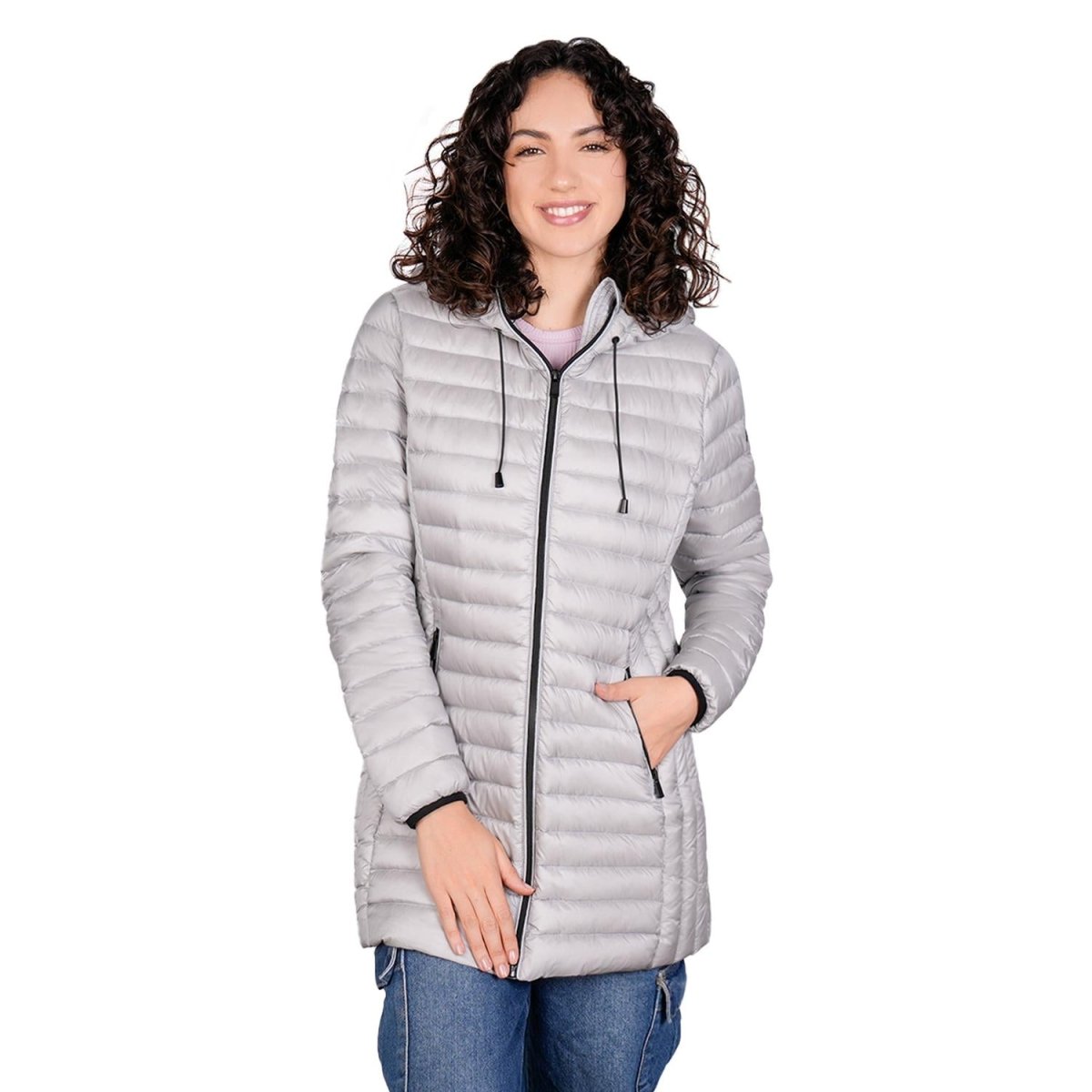 Chamarra larga capitonada para mujer con capucha Greenlander - Greenlander