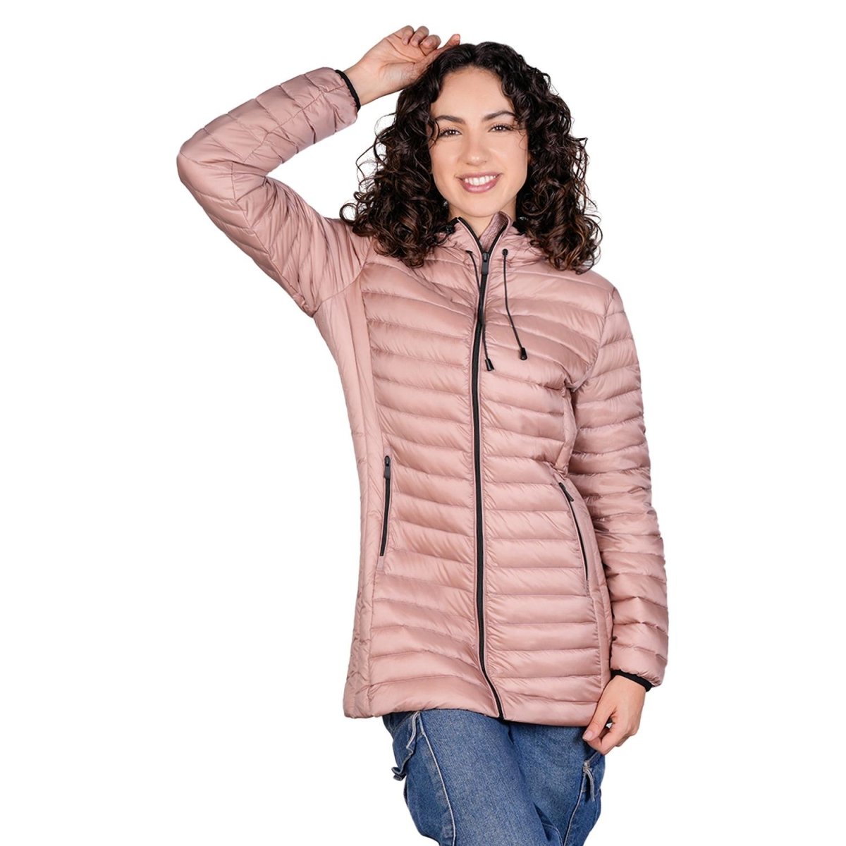 Chamarra larga capitonada para mujer con capucha Greenlander - Greenlander