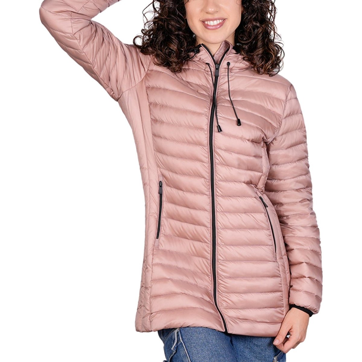 Chamarra larga capitonada para mujer con capucha Greenlander - Greenlander