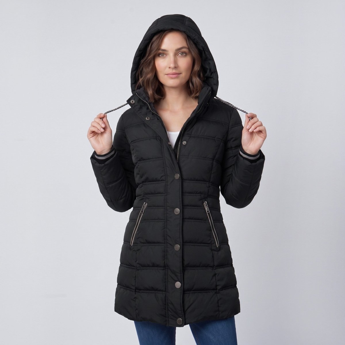 Chamarra Larga Capitonada para Mujer con Gorro Desmontable | Greenlander - Greenlander