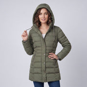 Chamarra Larga Capitonada para Mujer con Gorro Desmontable | Greenlander - Greenlander