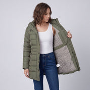 Chamarra Larga Capitonada para Mujer con Gorro Desmontable | Greenlander - Greenlander