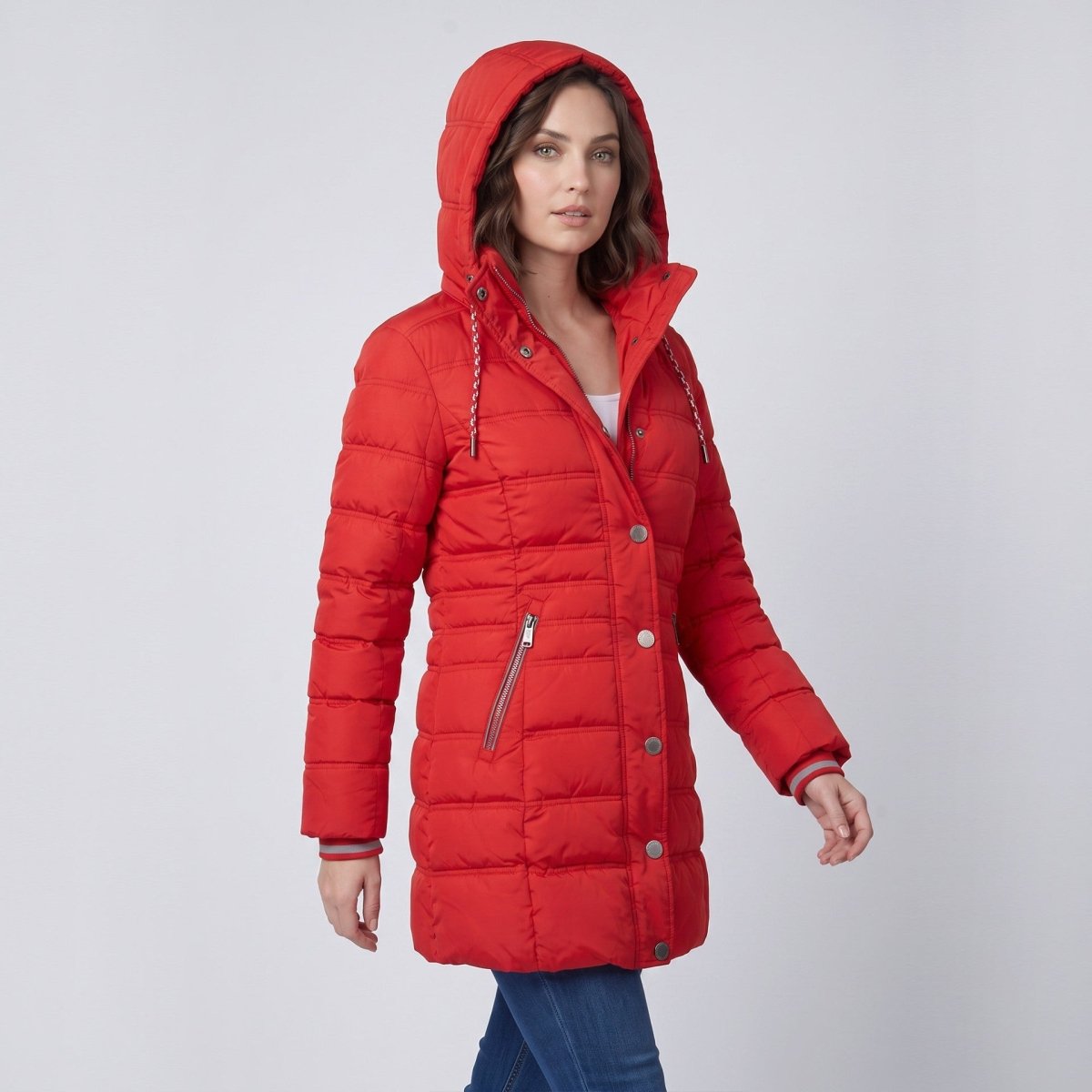 Chamarra Larga Capitonada para Mujer con Gorro Desmontable | Greenlander - Greenlander