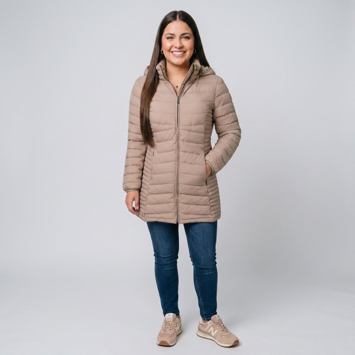 Chamarra larga capitonada para mujer packable Greenlander - Greenlander