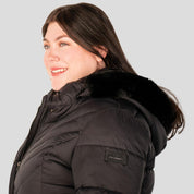 Chamarra larga capitonada plus size para mujer con bolsos al costado Greenlander - Greenlander