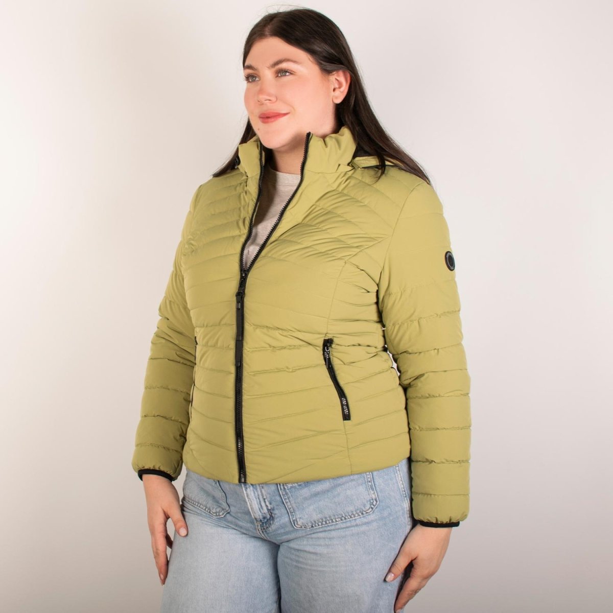 Chamarra larga capitonada plus size para mujer con capucha desmontable Greenlander - Greenlander