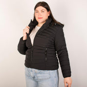 Chamarra larga capitonada plus size para mujer con capucha desmontable Greenlander - Greenlander