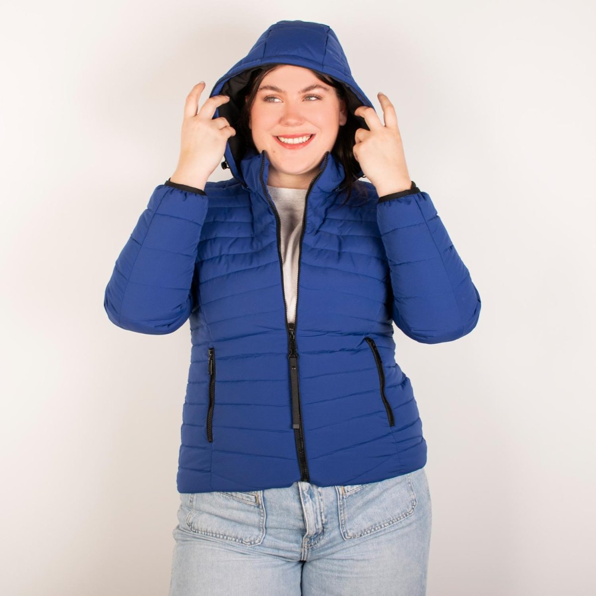 Chamarra larga capitonada plus size para mujer con capucha desmontable Greenlander - Greenlander