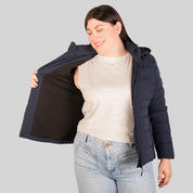 Chamarra larga capitonada plus size para mujer con capucha desmontable Greenlander - Greenlander