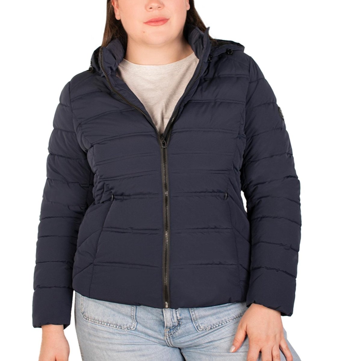 Chamarra larga capitonada plus size para mujer con capucha desmontable Greenlander - Greenlander