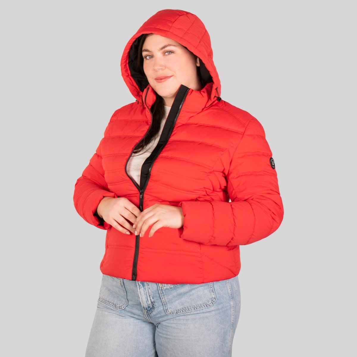 Chamarra larga capitonada plus size para mujer con capucha desmontable Greenlander - Greenlander