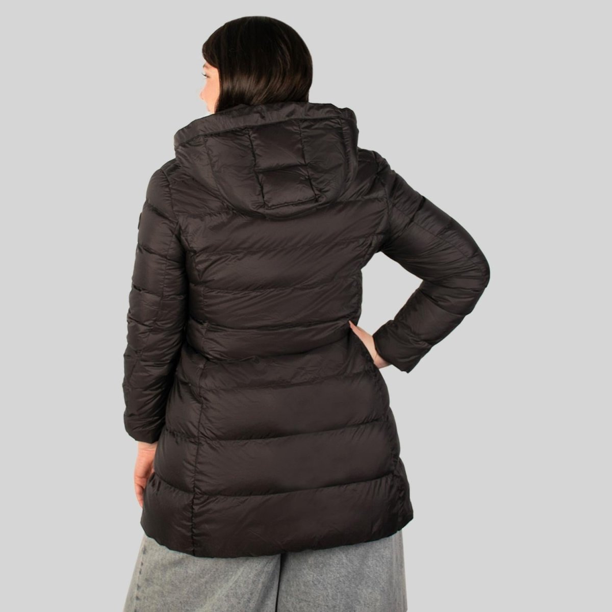 Chamarra larga capitonada plus size para mujer con capucha desmontable Greenlander - Greenlander