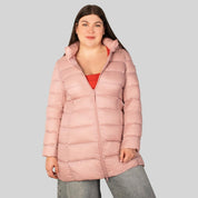 Chamarra larga capitonada plus size para mujer con capucha desmontable Greenlander - Greenlander