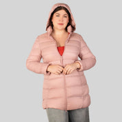 Chamarra larga capitonada plus size para mujer con capucha desmontable Greenlander - Greenlander
