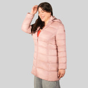 Chamarra larga capitonada plus size para mujer con capucha desmontable Greenlander - Greenlander