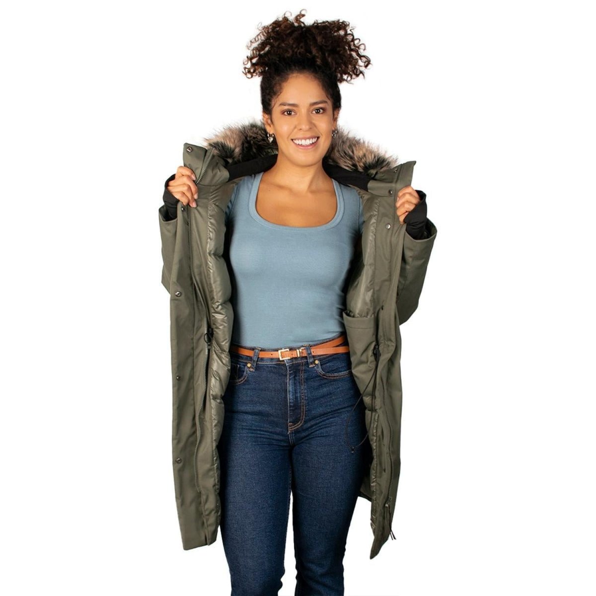 Chamarra Larga Con Fur Mujer - Greenlander