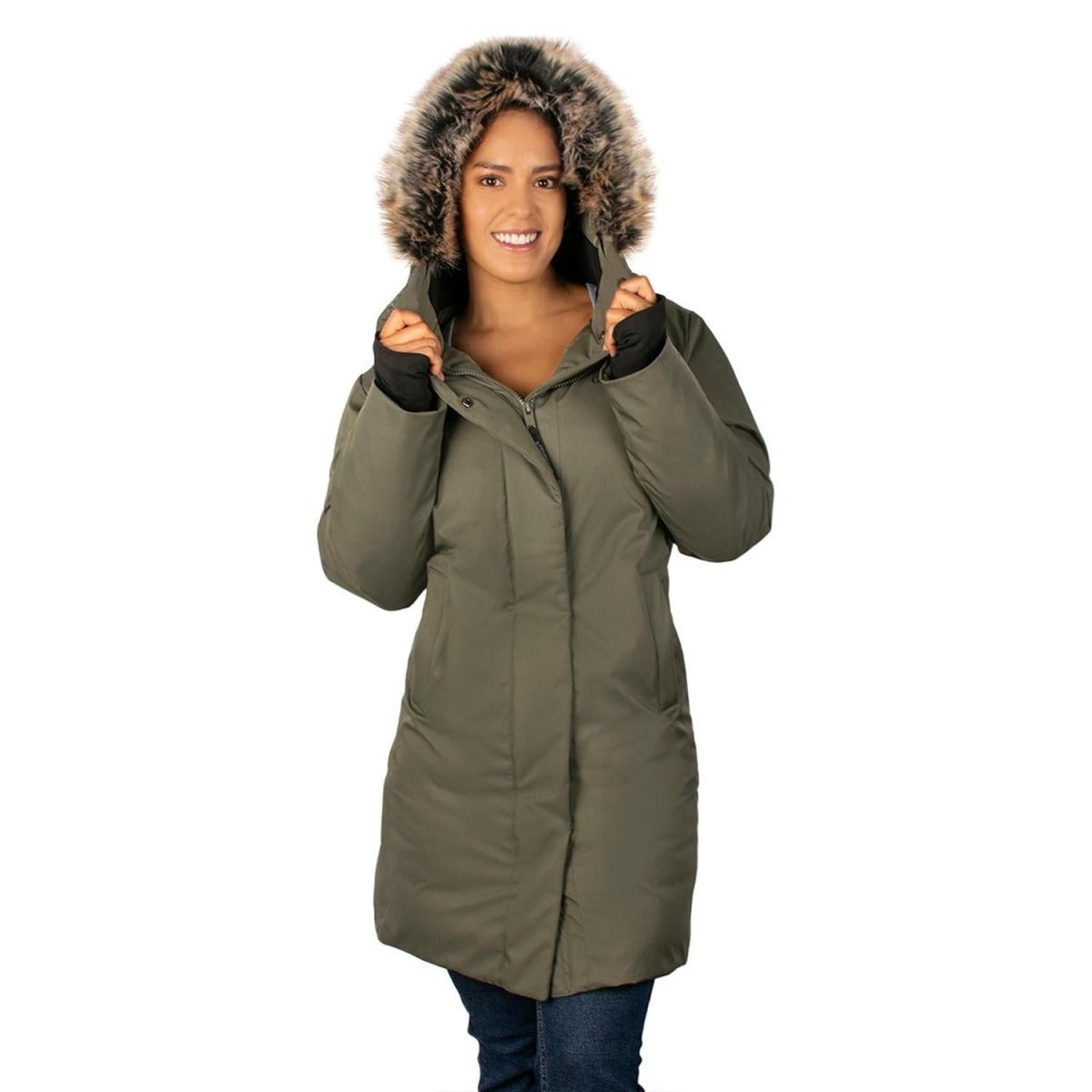Chamarra Larga Con Fur Mujer - Greenlander