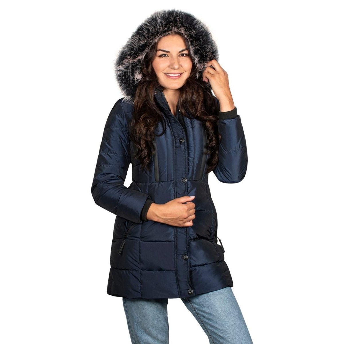 Chamarra Larga Con Peluche Mujer Premium - Greenlander