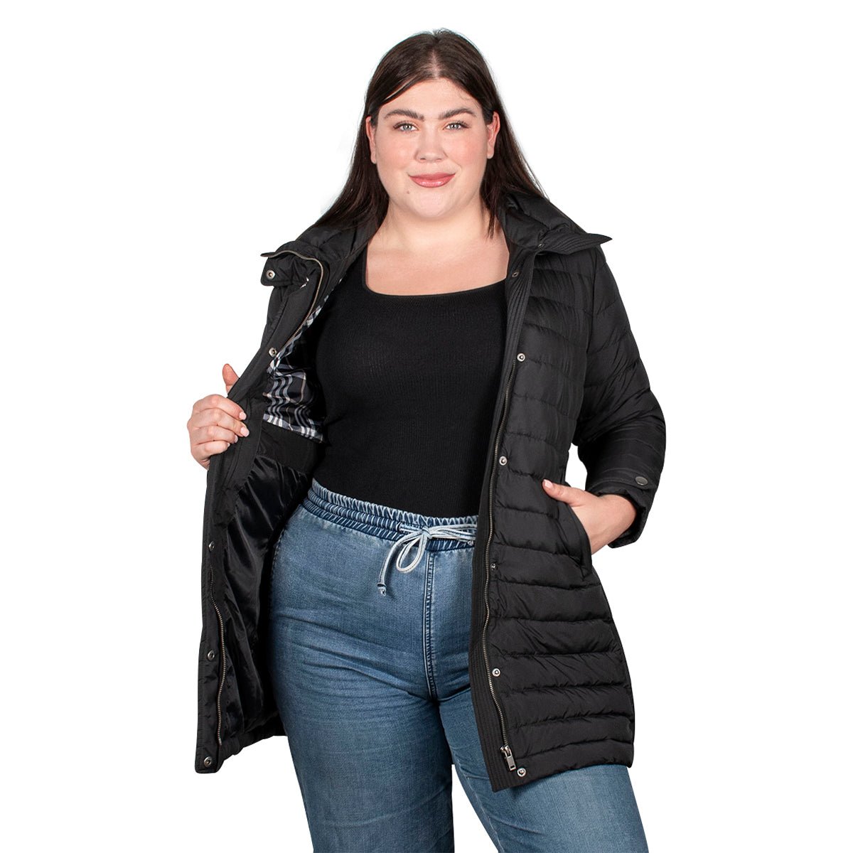 Chamarra Larga de Pluma Mujer Premium Collection Plus Size - The Original Greenlander