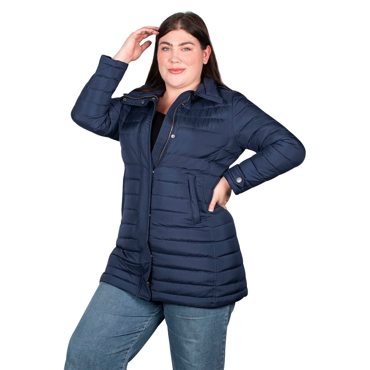 Chamarra Larga de Pluma Mujer Premium Collection Plus Size - The Original Greenlander