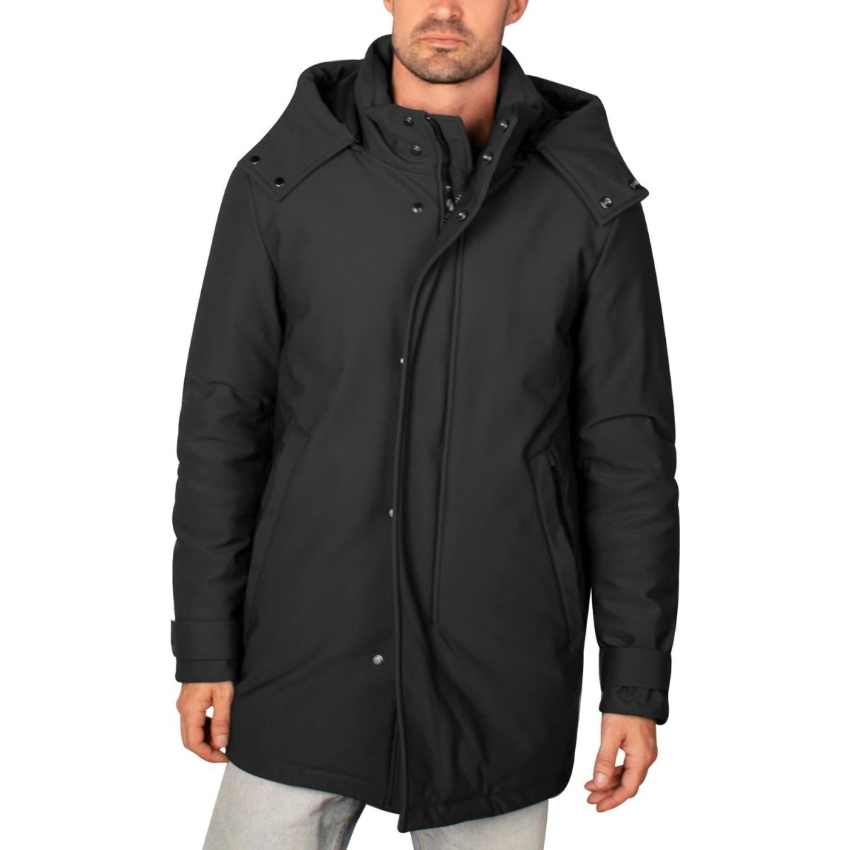 Chamarra larga de poliester para hombre con capucha desmontable Greenlander - Greenlander