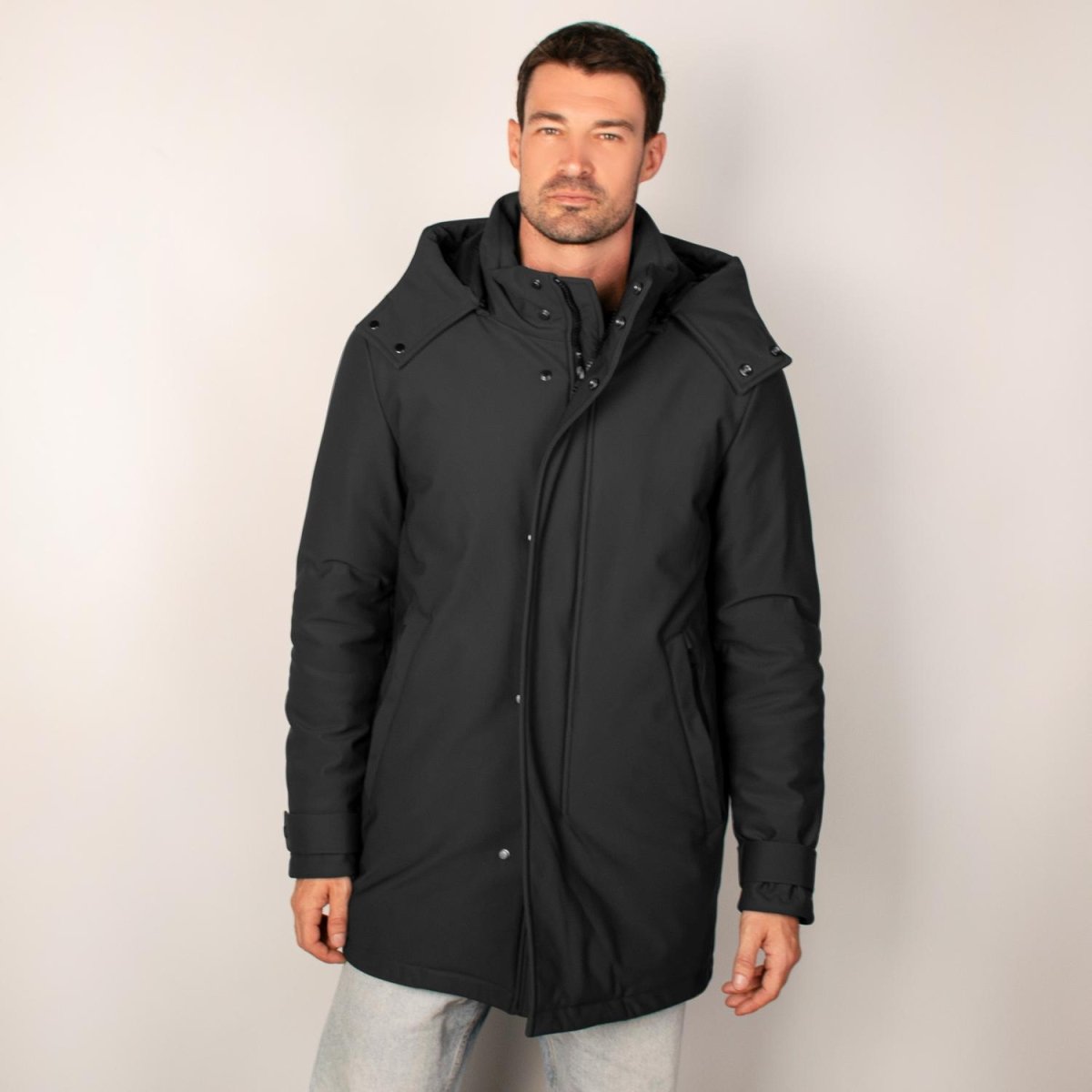 Chamarra larga de poliester para hombre con capucha desmontable Greenlander - Greenlander