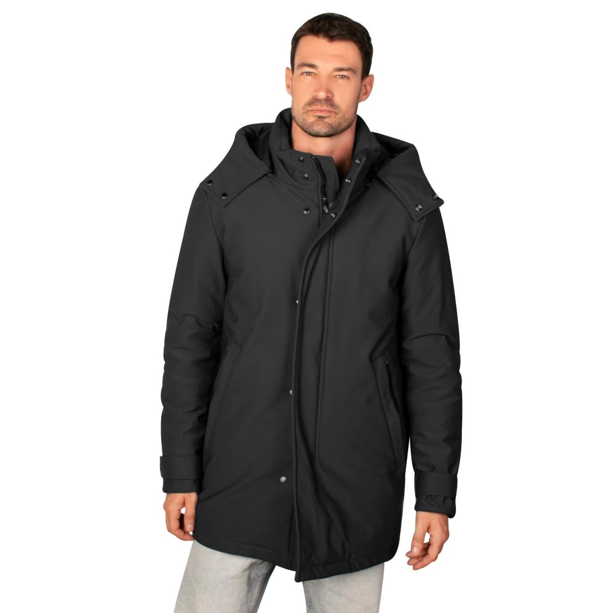 Chamarra larga de poliester para hombre con capucha desmontable Greenlander - Greenlander