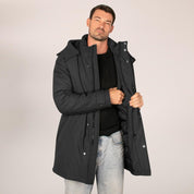 Chamarra larga de poliester para hombre con capucha desmontable Greenlander - Greenlander