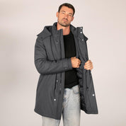 Chamarra larga de poliester para hombre con capucha desmontable Greenlander - Greenlander