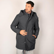 Chamarra larga de poliester para hombre con capucha desmontable Greenlander - Greenlander