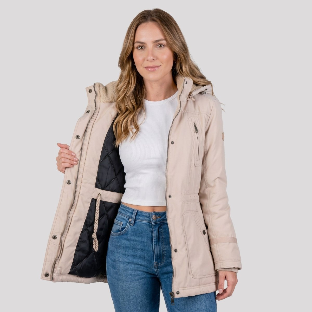 Chamarra Larga para Mujer con Capucha Desmontable | Greenlander - Greenlander
