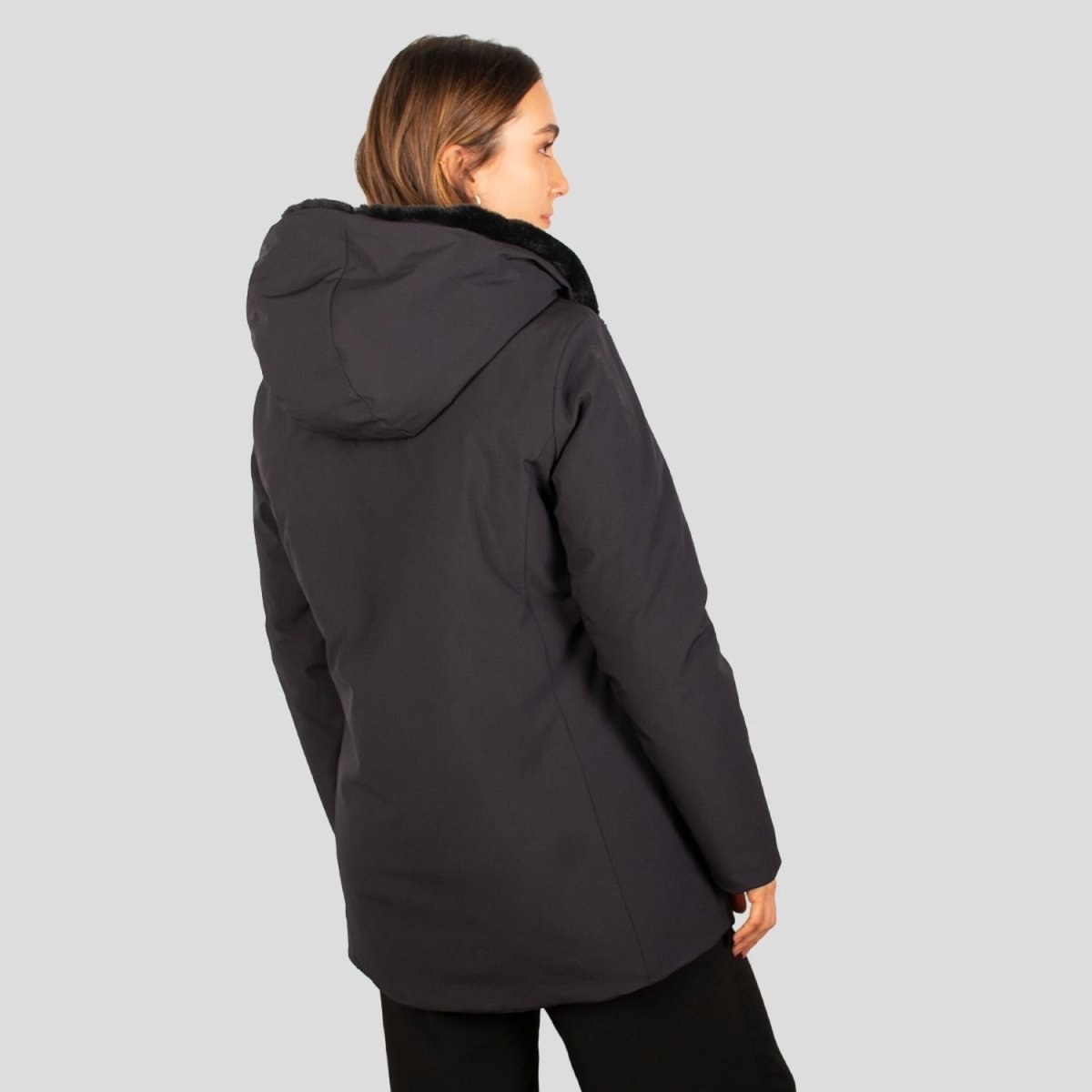 Chamarra larga para Mujer con capucha y bolsas al costado Greenlander - Greenlander