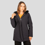 Chamarra larga para Mujer con capucha y bolsas al costado Greenlander - Greenlander