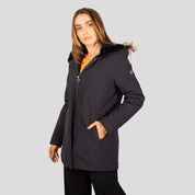 Chamarra larga para Mujer con capucha y bolsas al costado Greenlander - Greenlander