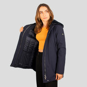 Chamarra larga para Mujer con capucha y bolsas al costado Greenlander - Greenlander