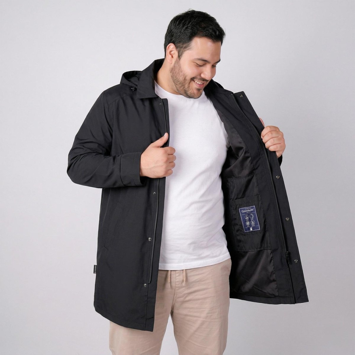 Chamarra larga plus size para hombre con capucha desmontable Greenlander - Greenlander